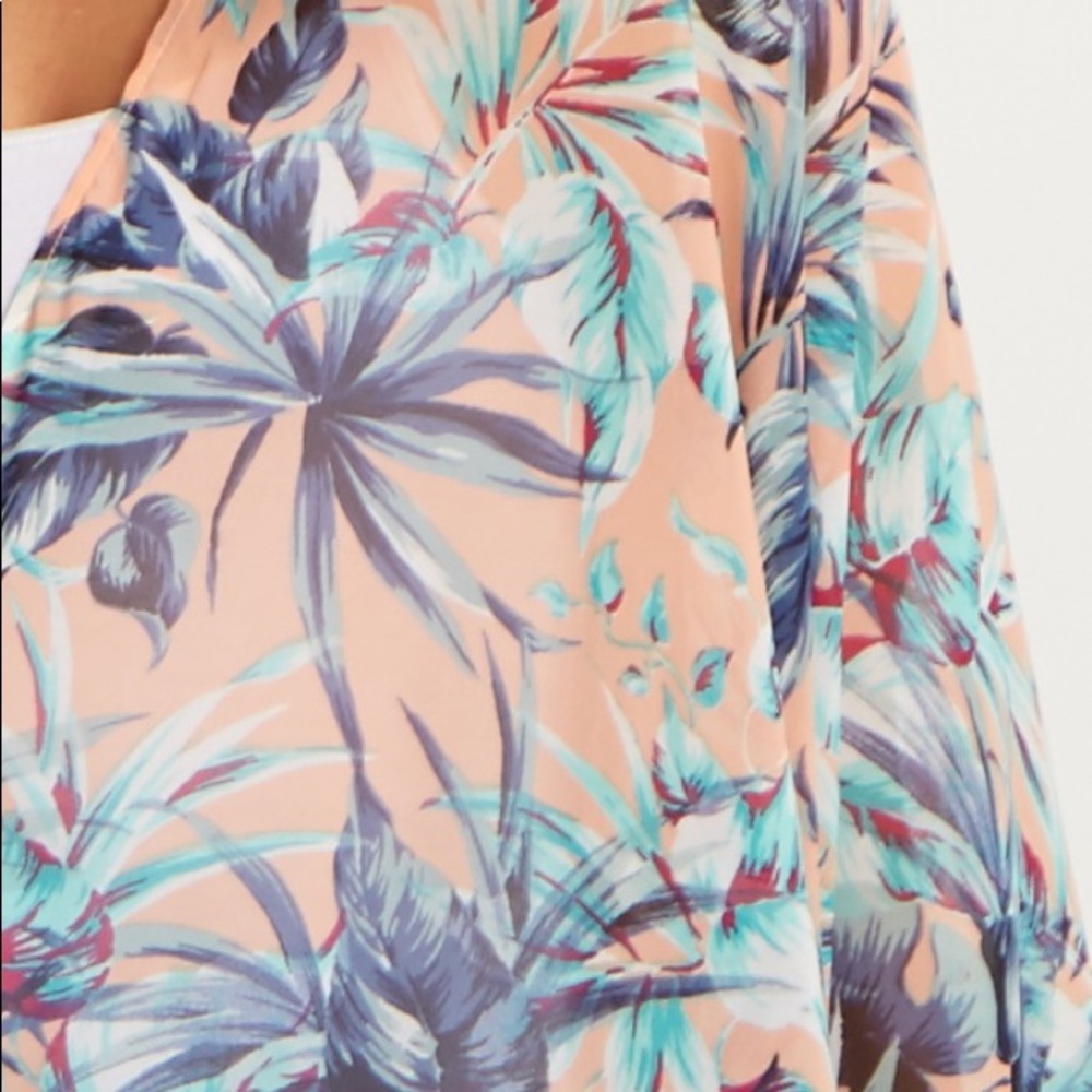 ⭐️Host Pick⭐️ Pinkblush Peach Tropic Maternity Kimono - Picture 4 of 5